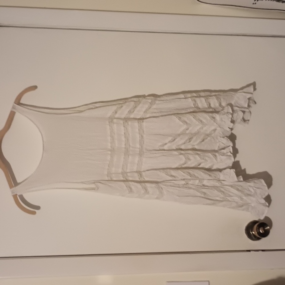 Free People Intimately White Voile Lace Trapeze Mini Slip Dress XS - Picture 7 of 8